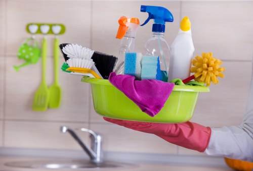 Clean kitchen and bathroom surfaces maintained by a Pimlico cleaning service