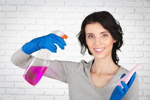 Professional cleaners servicing a Pimlico business premises